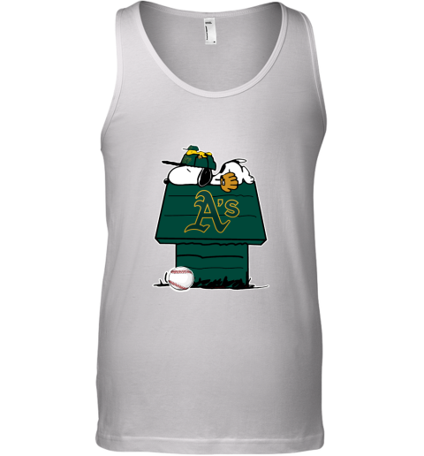 Oakland Athletics Snoopy And Woodstock Resting Together MLB Tank Top