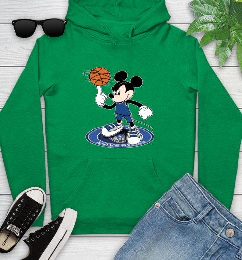 NBA Basketball Dallas Mavericks Cheerful Mickey Disney Shirt Youth Hoodie 7
