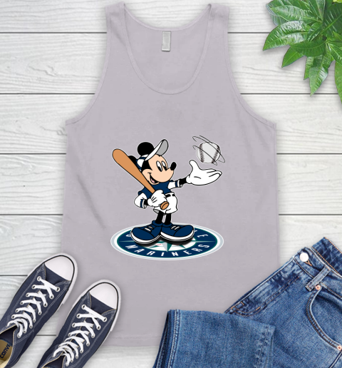 MLB Baseball Seattle Mariners Cheerful Mickey Disney Shirt Tank Top 4