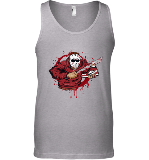 Air Jordan 1 OFF White Chicago Matching Sneaker Tshirt Jason Voorhees Red and White Jordan Tshirt