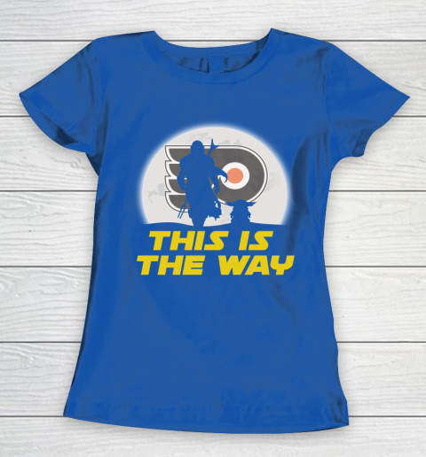 Philadelphia Flyers NHL Ice Hockey Star Wars Yoda And Mandalorian This Is The Way Women's T-Shirt 8