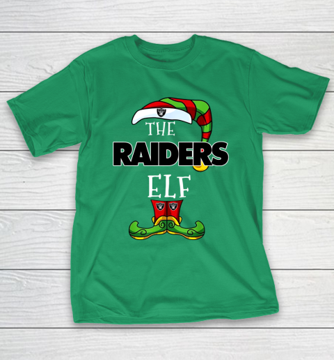 Oakland Raiders Christmas ELF Funny NFL T-Shirt 5
