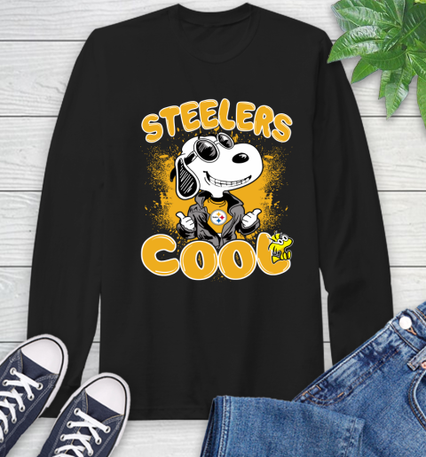 NFL Football Pittsburgh Steelers Cool Snoopy Shirt Long Sleeve T-Shirt