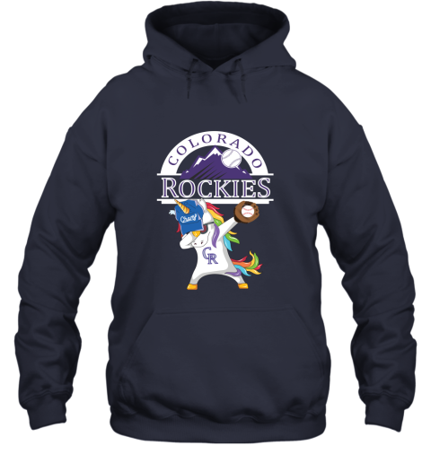 Hip Hop Dabbing Unicorn Flippin Love Colorado Rockies Hoodie