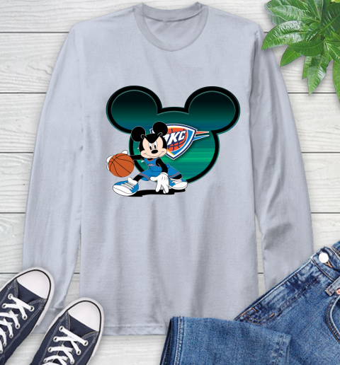 NBA Oklahoma City Thunder Mickey Mouse Disney Basketball Long Sleeve T-Shirt 6