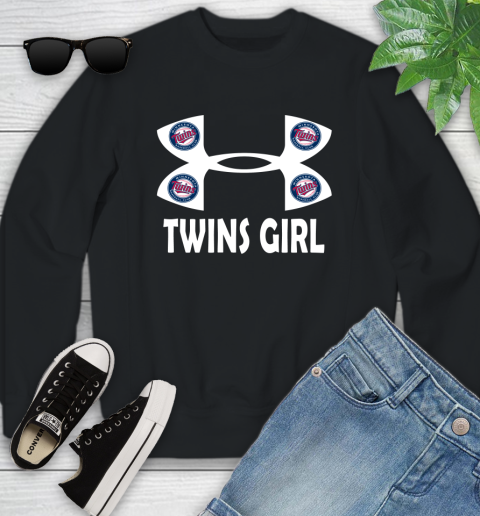 MLB Minnesota Twins Girl Under Armour Baseball Sports Youth Sweatshirt