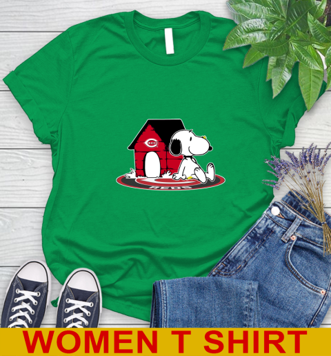 MLB Baseball Cincinnati Reds Snoopy The Peanuts Movie Shirt Women's T-Shirt 6