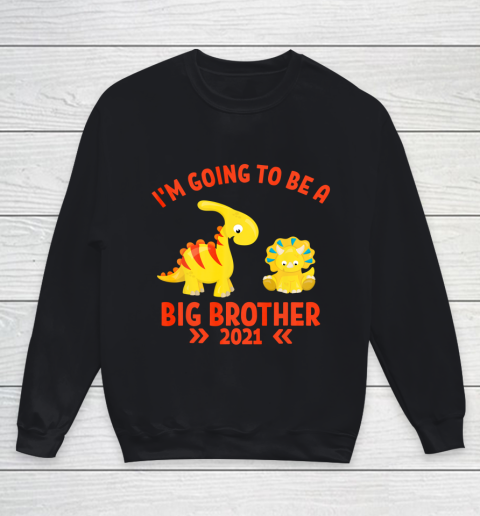 Big Brother 2021 I m Going To Be A Big brother Dinosaurs Youth Sweatshirt