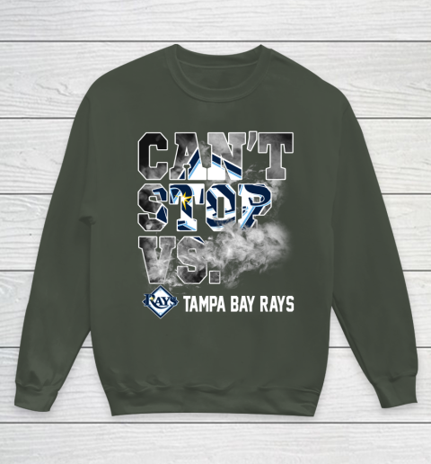 MLB Tampa Bay Rays Baseball Can't Stop Vs Rays Youth Sweatshirt 8
