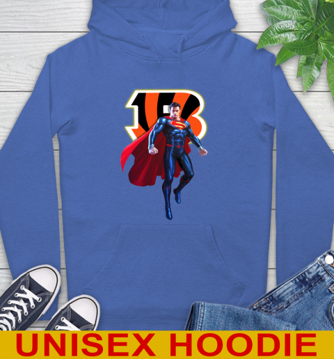 NFL Superman DC Sports Football Cincinnati Bengals Hoodie 9