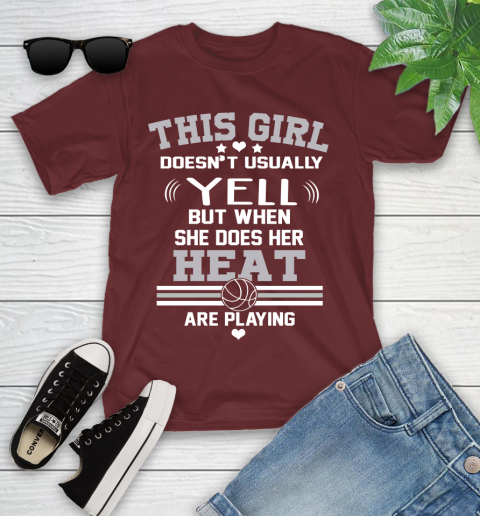 Miami Heat NBA Basketball I Yell When My Team Is Playing Youth T-Shirt 14