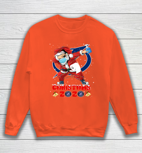 Tampa Bay Lightning Funny Santa Claus Dabbing Christmas 2020 NHL Sweatshirt 3