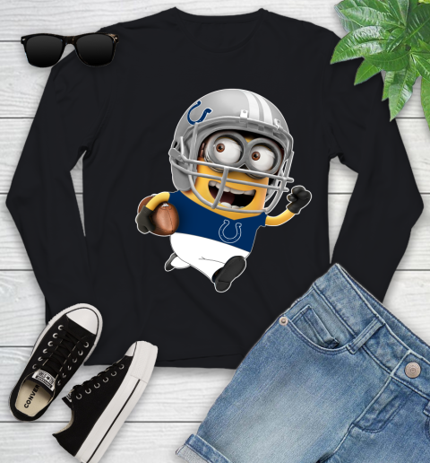 NFL Indianapolis Colts Minions Disney Football Sports Youth Long Sleeve 2