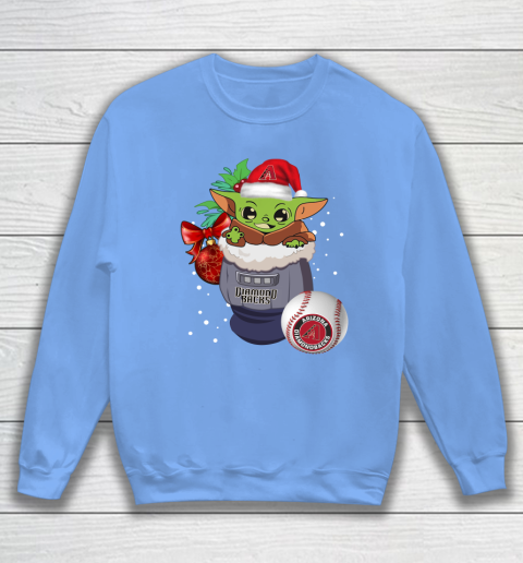 Arizona Diamondbacks Christmas Baby Yoda Star Wars Funny Happy MLB Sweatshirt 9