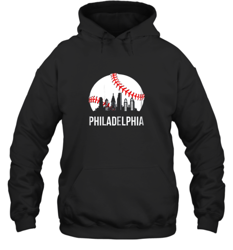 Philadelphia Downtown Baseball Philly Skyline Hoodie