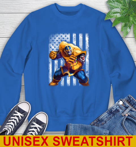 MLB Baseball Washington Nationals Thanos Marvel American Flag Shirt Sweatshirt 11