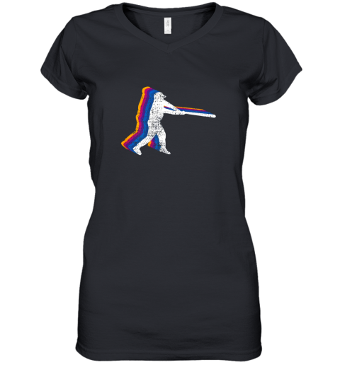 Baseball Shirt Player Gift Vintage Women's V-Neck T-Shirt