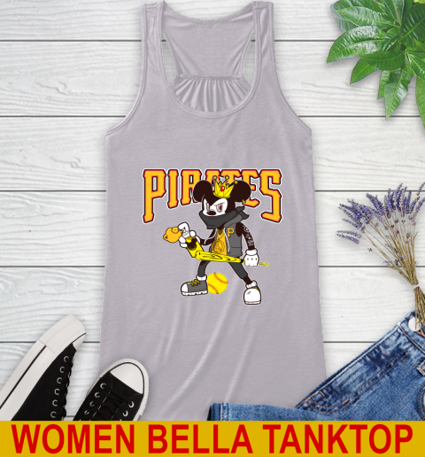 Pittsburgh Pirates MLB Baseball Mickey Peace Sign Sports Racerback Tank 6 Pittsburgh Pirates MLB Baseball Mickey Peace Sign Sports Racerback Tank - Image 6