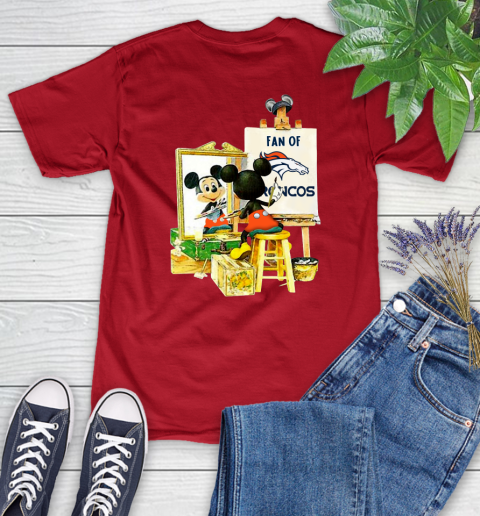 NFL Football Denver Broncos Mickey Drawing Shirt 92