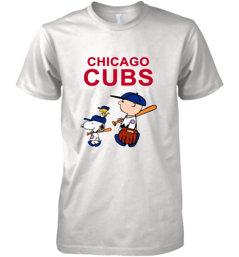 Chicago Cubs Let's Play Baseball Together Snoopy MLB Premium Men's T-Shirt