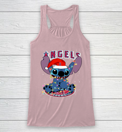 Los Angeles Angels MLB noel stitch Baseball Christmas Racerback Tank 5