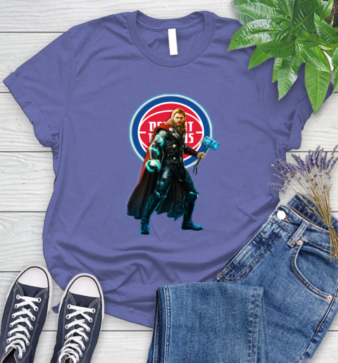 NBA Thor Avengers Endgame Basketball Detroit Pistons Women's T-Shirt 11