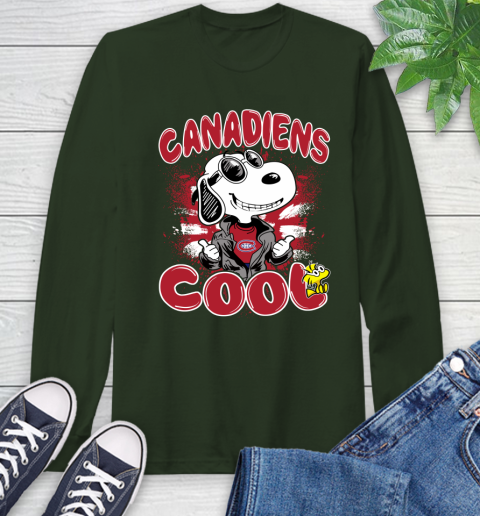 NHL Hockey Montreal Canadiens Cool Snoopy Shirt Long Sleeve T-Shirt 6