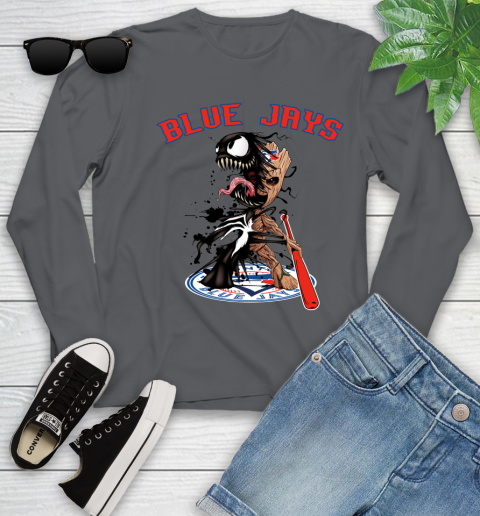 MLB Toronto Blue Jays Baseball Venom Groot Guardians Of The Galaxy Youth Long Sleeve 8