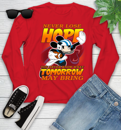 Carolina Panthers NFL Football Mickey Disney Never Lose Hope Youth Long Sleeve 11