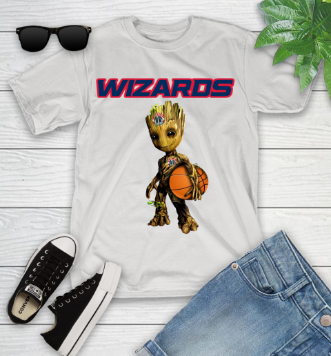 Washington Wizards NBA Basketball Groot Marvel Guardians Of The Galaxy Youth T-Shirt