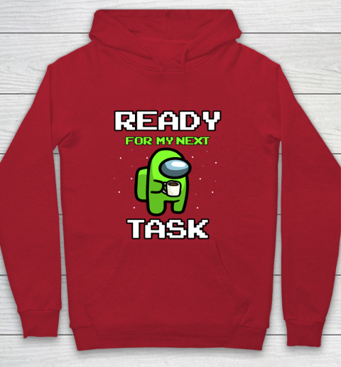 Among Us Shirt Ready For Work Green Youth Hoodie 6