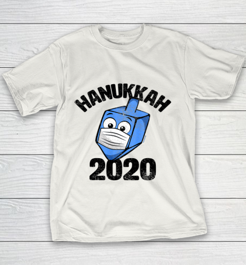 Funny Hanukkah 2020 Dreidel Wearing Face Mask Graphic Youth T-Shirt