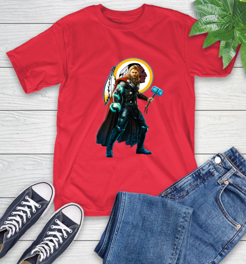 NFL Thor Avengers Endgame Football Washington Redskins T-Shirt 10