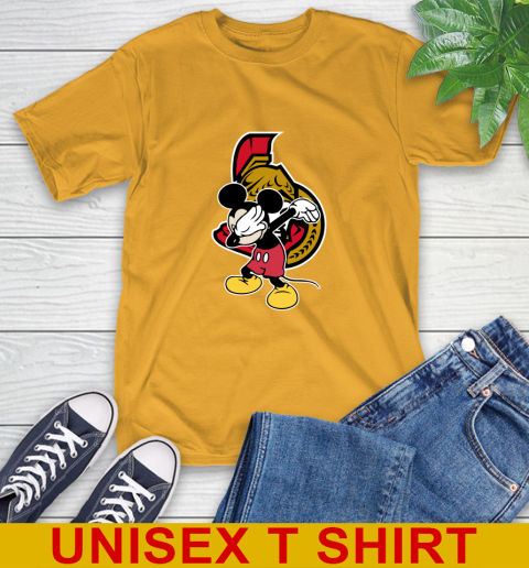Ottawa Senators NHL Hockey Dabbing Mickey Disney Sports T-Shirt 3