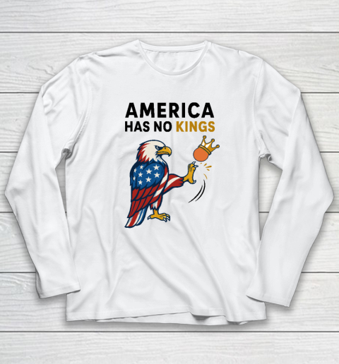 America Has No Kings Eagle Kick Orange Anti Trump Long Sleeve T-Shirt
