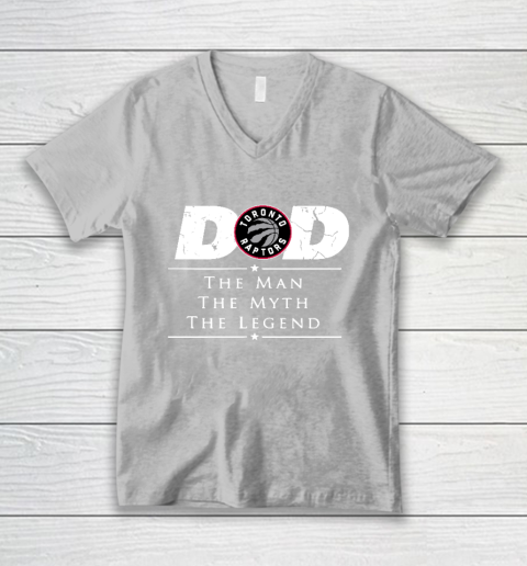 Toronto Raptors NBA Basketball Dad The Man The Myth The Legend V-Neck T-Shirt 3
