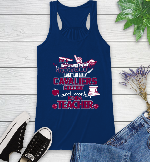Cleveland Cavaliers NBA I'm A Difference Making Student Caring Basketball Loving Kinda Teacher Racerback Tank 8