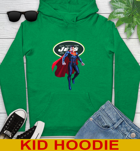 NFL Superman DC Sports Football New York Jets Youth Hoodie 8