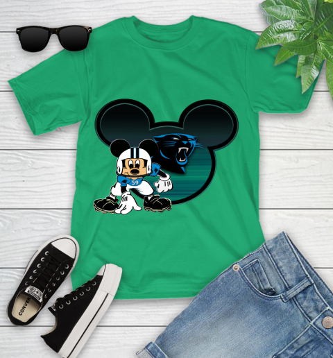 NFL Carolina Panthers Mickey Mouse Disney Football T Shirt Youth T-Shirt 6
