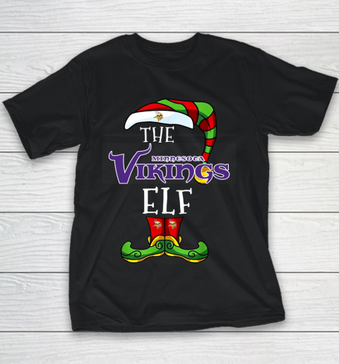 Minnesota Vikings Christmas ELF Funny NFL Youth T-Shirt