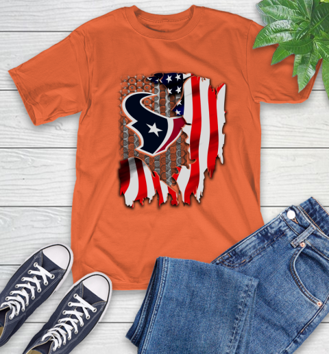 Houston Texans NFL Football American Flag T-Shirt 4