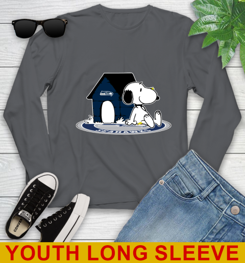 NFL Football Seattle Seahawks Snoopy The Peanuts Movie Shirt Youth Long Sleeve 9