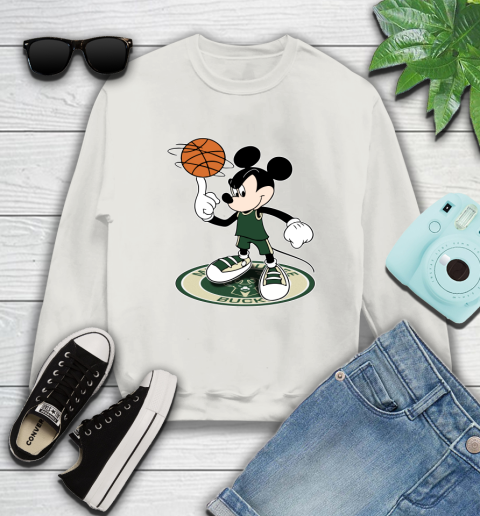 NBA Basketball Milwaukee Bucks Cheerful Mickey Disney Shirt Sweatshirt 12