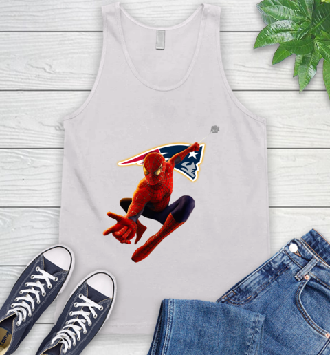 NFL Spider Man Avengers Endgame Football New England Patriots Tank Top