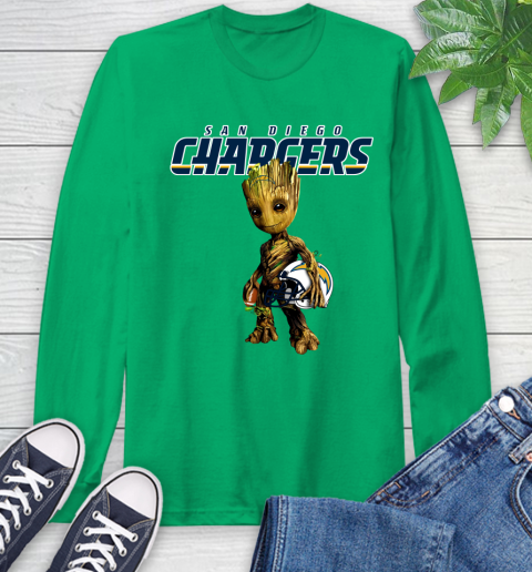 Los Angeles Chargers NFL Football Groot Marvel Guardians Of The Galaxy Long Sleeve T-Shirt 7