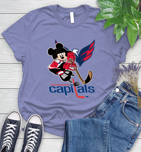 NHL Washington Capitals Mickey Mouse Disney Hockey T Shirt Women's T-Shirt 11