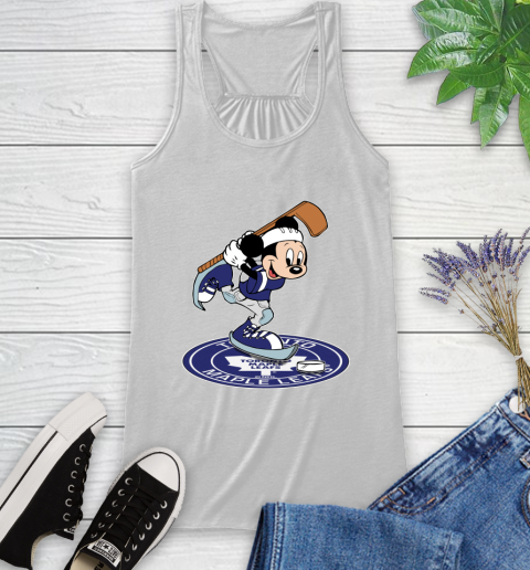 NHL Hockey Toronto Maple Leafs Cheerful Mickey Disney Shirt Racerback Tank 2