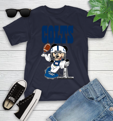 NFL Indianapolis Colts Mickey Mouse Disney Super Bowl Football T Shirt Youth T-Shirt 3