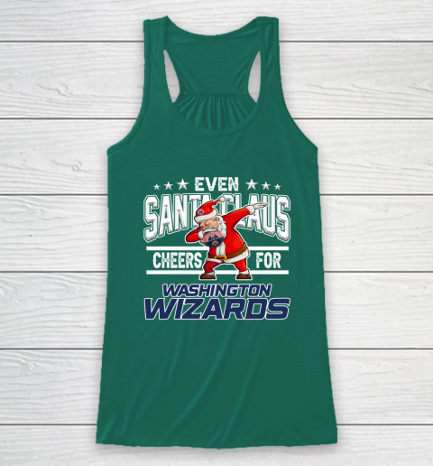 Washington Wizards Even Santa Claus Cheers For Christmas NBA Racerback Tank 5