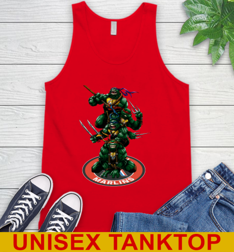 MLB Baseball Miami Marlins Teenage Mutant Ninja Turtles Shirt Tank Top 6